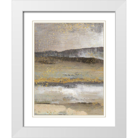 Rolling Hills Detail I White Modern Wood Framed Art Print with Double Matting by Nan