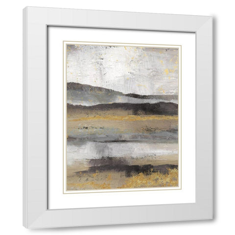Rolling Hills Detail II White Modern Wood Framed Art Print with Double Matting by Nan