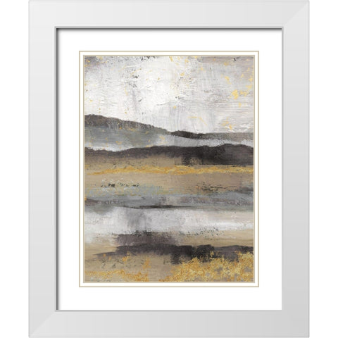 Rolling Hills Detail II White Modern Wood Framed Art Print with Double Matting by Nan