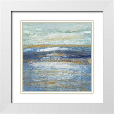 Tuscan Shore I White Modern Wood Framed Art Print with Double Matting by Jill, Susan
