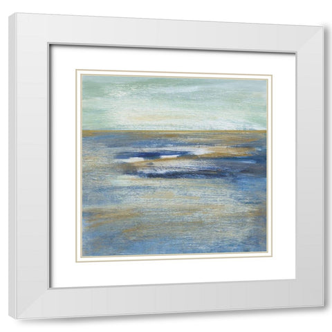 Tuscan Shore II White Modern Wood Framed Art Print with Double Matting by Jill, Susan