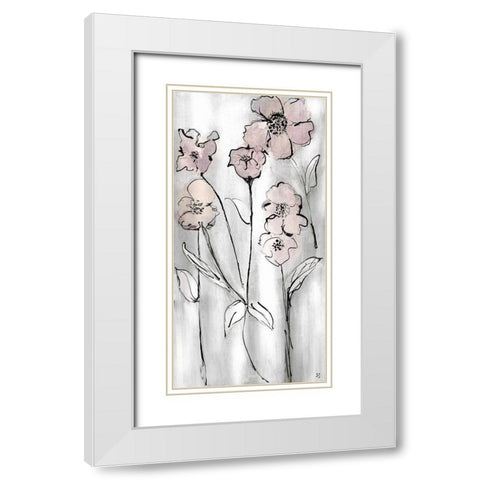 Wildflowers II White Modern Wood Framed Art Print with Double Matting by Jill, Susan