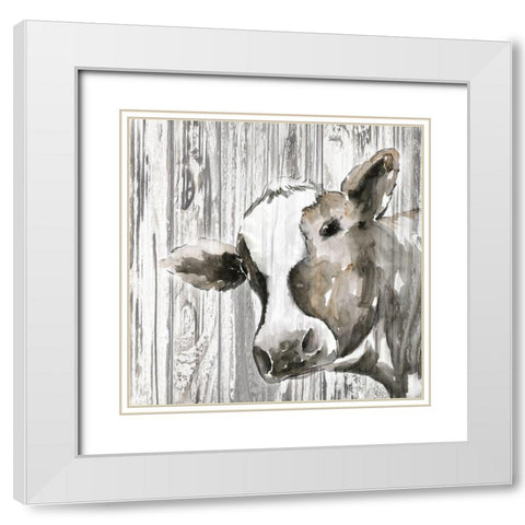Molly White Modern Wood Framed Art Print with Double Matting by Nan
