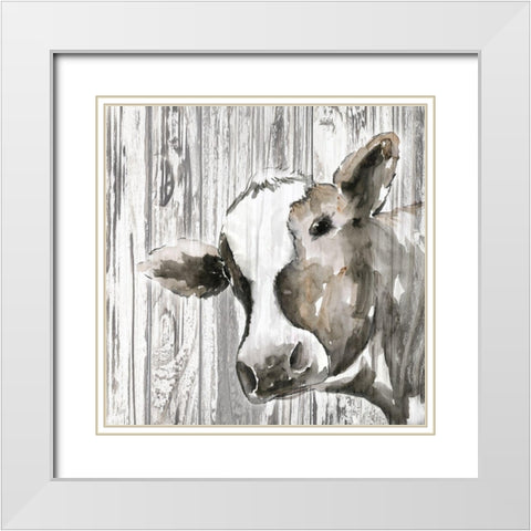 Molly White Modern Wood Framed Art Print with Double Matting by Nan