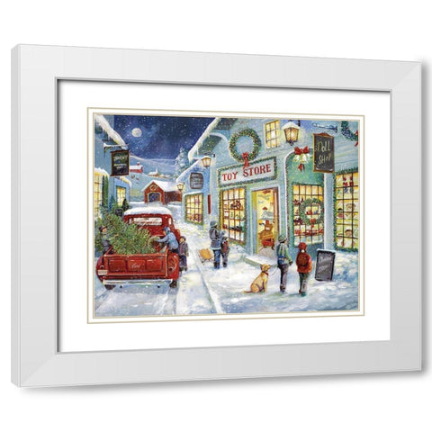 Toy Shop White Modern Wood Framed Art Print with Double Matting by Manning, Ruane