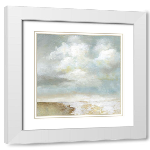 Cloudscape IV White Modern Wood Framed Art Print with Double Matting by Nan