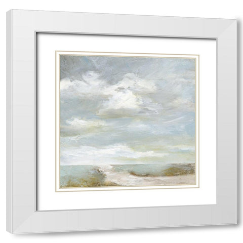 Cloudscape VI White Modern Wood Framed Art Print with Double Matting by Nan