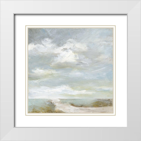 Cloudscape VI White Modern Wood Framed Art Print with Double Matting by Nan
