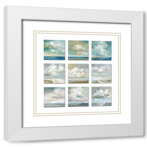 Cloudscape Variety White Modern Wood Framed Art Print with Double Matting by Nan