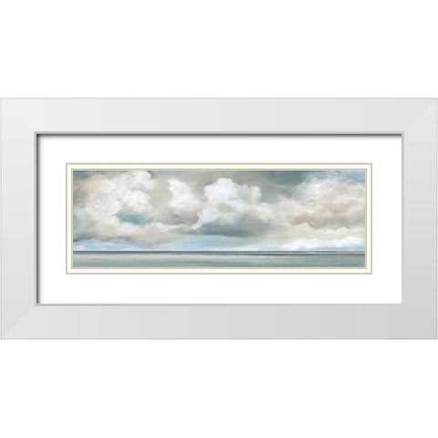 Cloudscape Vista I White Modern Wood Framed Art Print with Double Matting by Nan