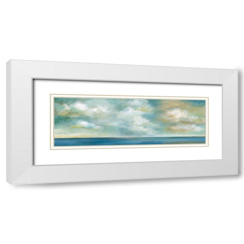 Cloudscape Vista II White Modern Wood Framed Art Print with Double Matting by Nan