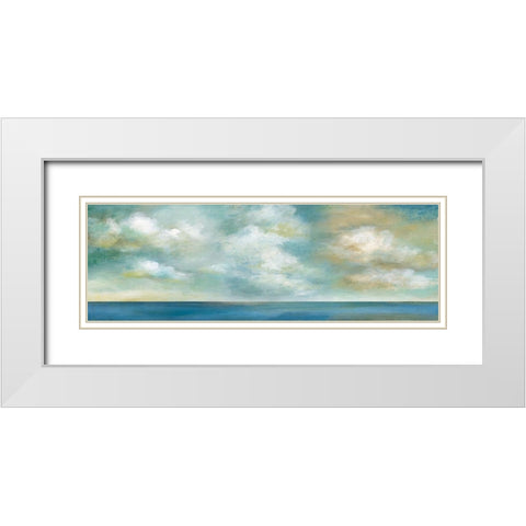 Cloudscape Vista II White Modern Wood Framed Art Print with Double Matting by Nan