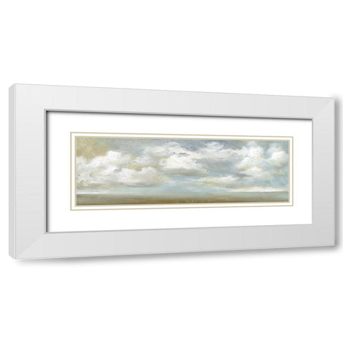 Cloudscape Vista III White Modern Wood Framed Art Print with Double Matting by Nan