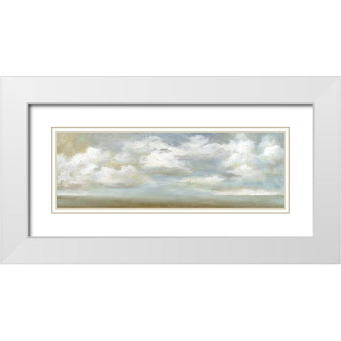 Cloudscape Vista III White Modern Wood Framed Art Print with Double Matting by Nan