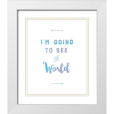 See the World White Modern Wood Framed Art Print with Double Matting by Murray, Amanda