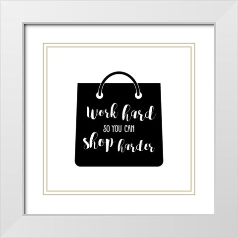 Shop Harder White Modern Wood Framed Art Print with Double Matting by Murray, Amanda