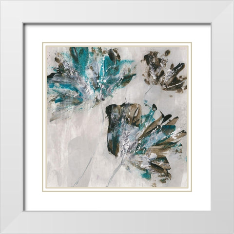 Unencumbered II White Modern Wood Framed Art Print with Double Matting by Craven, Katrina
