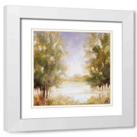 Gentle Groves II White Modern Wood Framed Art Print with Double Matting by Robinson, Carol