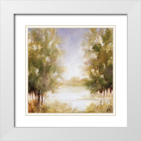 Gentle Groves II White Modern Wood Framed Art Print with Double Matting by Robinson, Carol