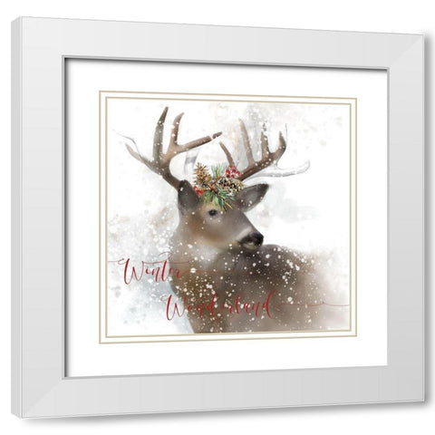 Winter White Modern Wood Framed Art Print with Double Matting by Robinson, Carol