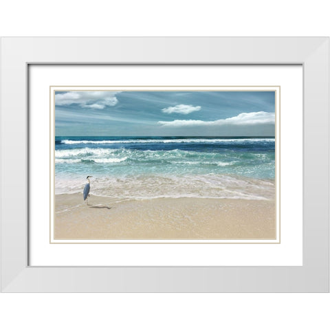 Natures Symphony White Modern Wood Framed Art Print with Double Matting by Nan