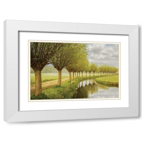 Holland White Modern Wood Framed Art Print with Double Matting by Van de Goor, Lars