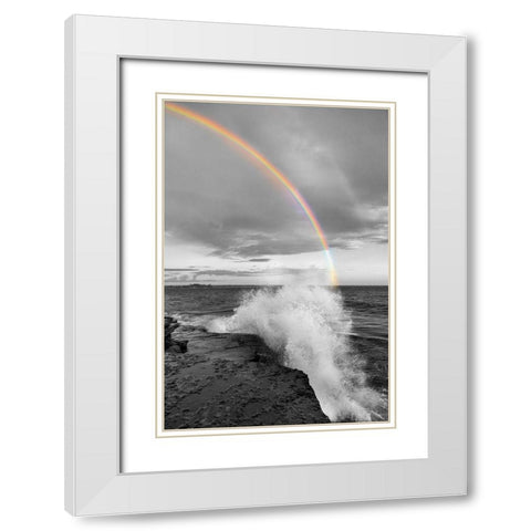 Clarks Point White Modern Wood Framed Art Print with Double Matting by Delimont, Danita