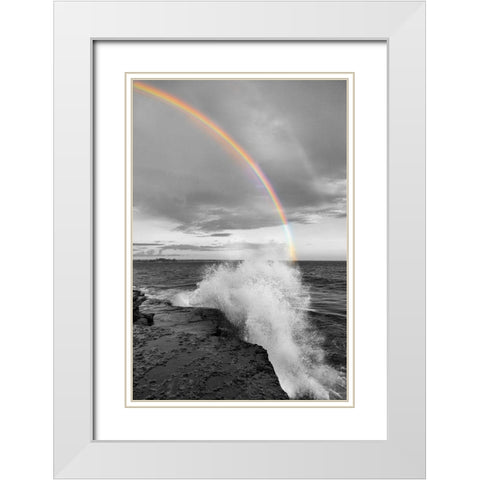 Clarks Point White Modern Wood Framed Art Print with Double Matting by Delimont, Danita