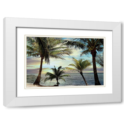 Honduras Sunset White Modern Wood Framed Art Print with Double Matting by Carpentieri, Natalie