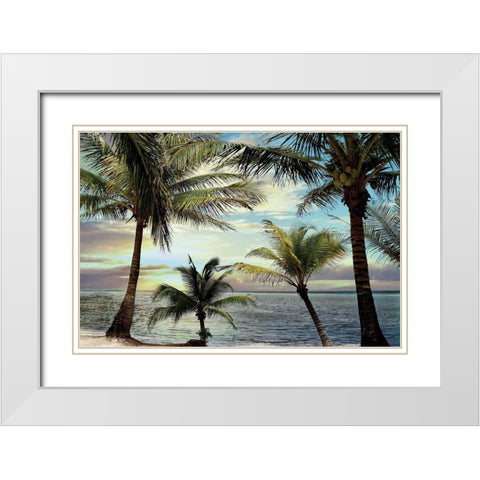 Honduras Sunset White Modern Wood Framed Art Print with Double Matting by Carpentieri, Natalie