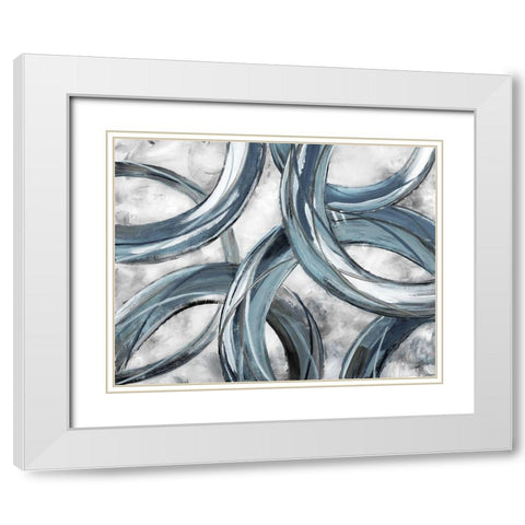 Ring Around White Modern Wood Framed Art Print with Double Matting by Nan