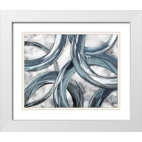 Ring Around White Modern Wood Framed Art Print with Double Matting by Nan