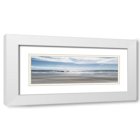 Beach Bliss White Modern Wood Framed Art Print with Double Matting by Manning, Ruane