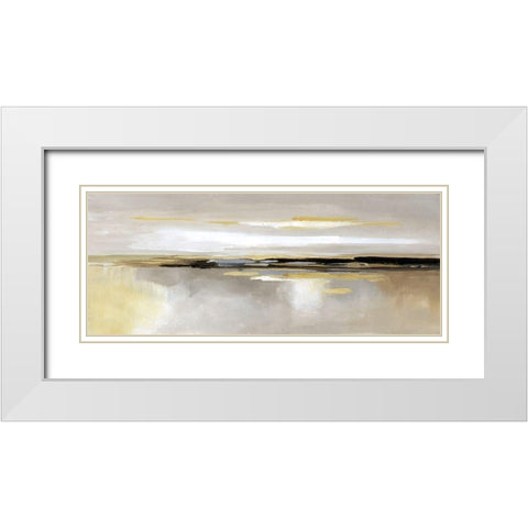 Silver Lining White Modern Wood Framed Art Print with Double Matting by Nan