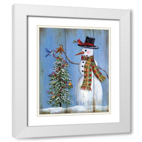 Tis The Season White Modern Wood Framed Art Print with Double Matting by Dunlap, Marilyn