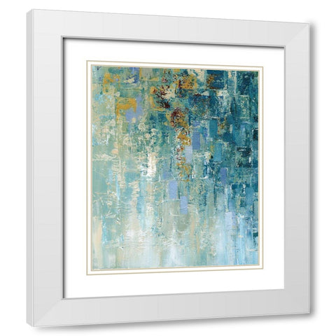 I Love the Rain Detail I White Modern Wood Framed Art Print with Double Matting by Nan