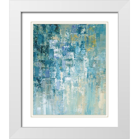 I Love the Rain Detail II White Modern Wood Framed Art Print with Double Matting by Nan