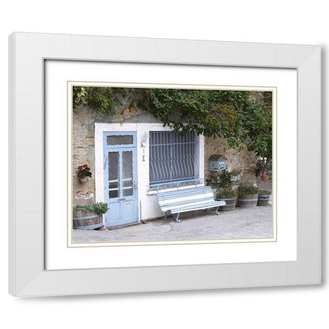 Les Corbieres White Modern Wood Framed Art Print with Double Matting by Delimont, Danita