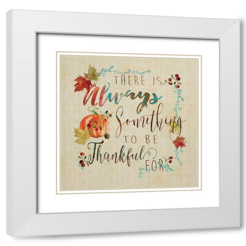Fall Blessed White Modern Wood Framed Art Print with Double Matting by Robinson, Carol