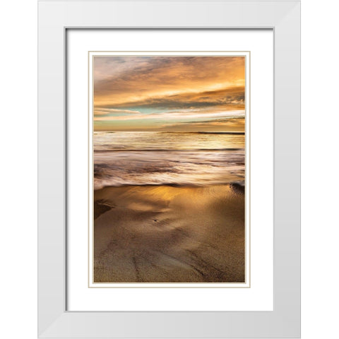 Windansea White Modern Wood Framed Art Print with Double Matting by Delimont, Danita