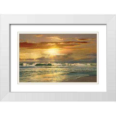 Close To White Modern Wood Framed Art Print with Double Matting by Calascibetta, Mike