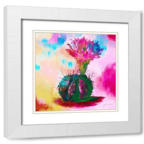 Desert Bloom I White Modern Wood Framed Art Print with Double Matting by Burghardt, James
