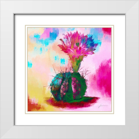 Desert Bloom I White Modern Wood Framed Art Print with Double Matting by Burghardt, James