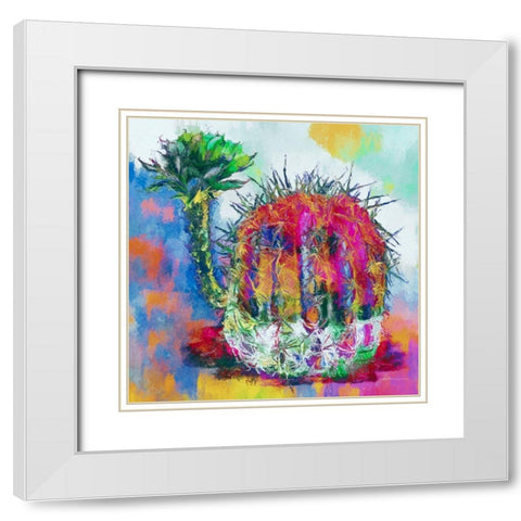 Desert Bloom II White Modern Wood Framed Art Print with Double Matting by Burghardt, James