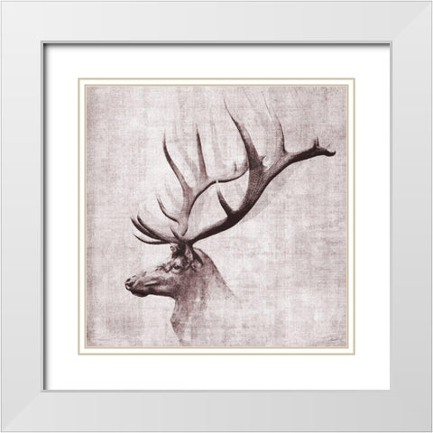 Open Range II White Modern Wood Framed Art Print with Double Matting by Butler, John