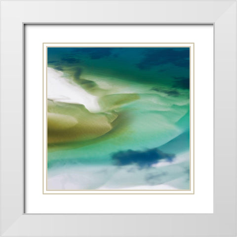 Washy Geo I White Modern Wood Framed Art Print with Double Matting by Delimont, Danita
