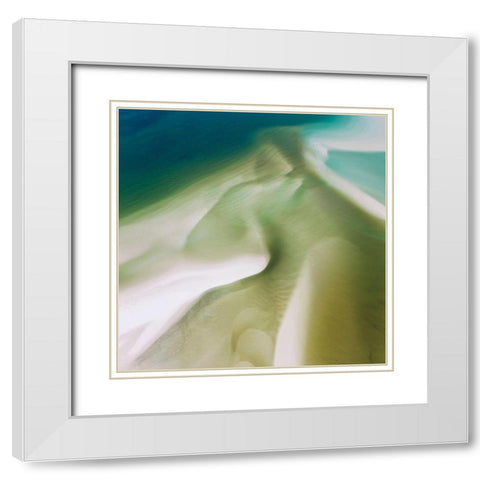 Washy Geo III White Modern Wood Framed Art Print with Double Matting by Delimont, Danita