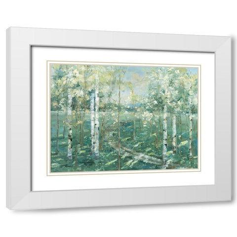 Meadow Light White Modern Wood Framed Art Print with Double Matting by Swatland, Sally