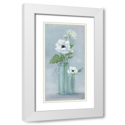 Blooming Meadow White Modern Wood Framed Art Print with Double Matting by Swatland, Sally