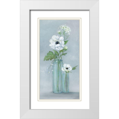 Blooming Meadow White Modern Wood Framed Art Print with Double Matting by Swatland, Sally